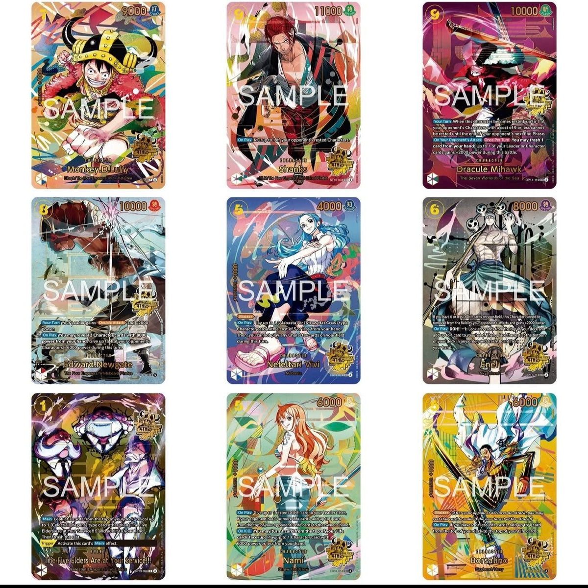 One Piece - Special Set 4th Anniversary - 10 promo, sleeves - ENG