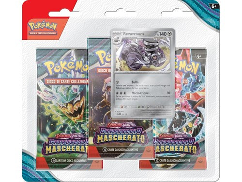 POKEMON - Blister 3 Bustine + 1 Card Crepuscolo Mascherato - ITA