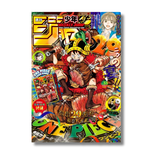One Piece - Weekly Shonen Jump n°33 & Monkey D. Luffy P-159 – 29° Anniversario - JAP